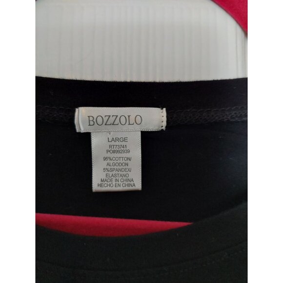 Bozzolo Long Sleeve Crop Top With "BAE" Waistband - Large - Black - Picture 2 of 3